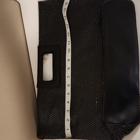 Victoria's Secret Black Glitter Studded Tote Bag NWT Sparkles - Picture 8 of 9